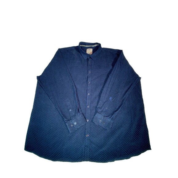 JP 1880 JOHANN POPKEN Baumwolle Blue Western Shirt BIG AND TALL - Picture 2 of 9